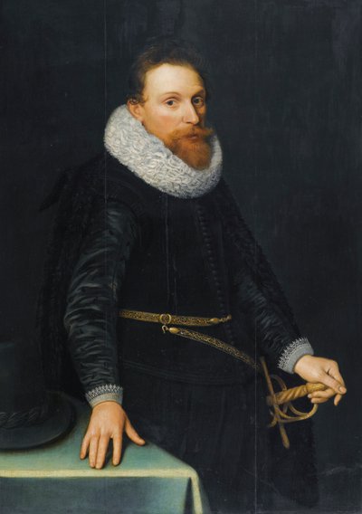 Portrait of a Gentleman, Three-Quarter Length, Standing by Michiel Jansz van Mierevelt